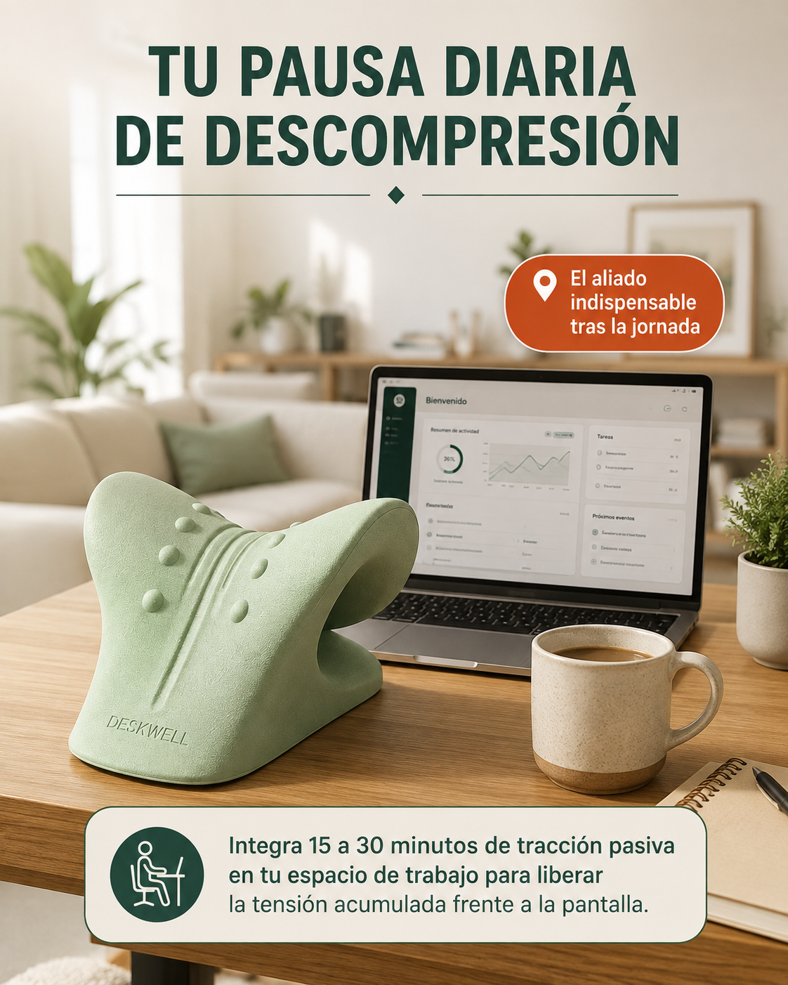 Deskwell Gravix™ - Kit de Descompresión Cervical